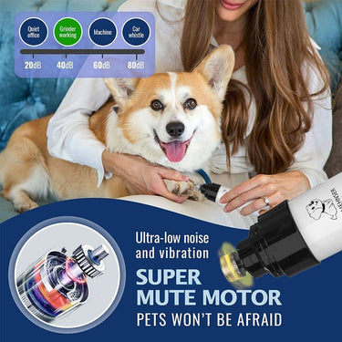 Electric Pet Nail Clippers - USB Rechargeable & Quiet - InspiredGrabs.com